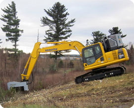 Экскаваторы и минипогрузчики Komatsu с мульчерным оборудованием